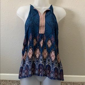 Monteau - Blue Abstract Blouse